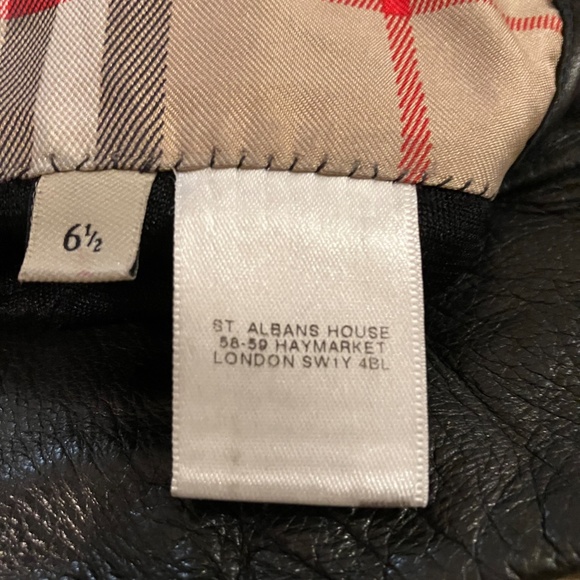 LEATHER GLOVES BURBERRY SIZE 6 1/2 - FREE SHIPPING - Picture 4 of 6